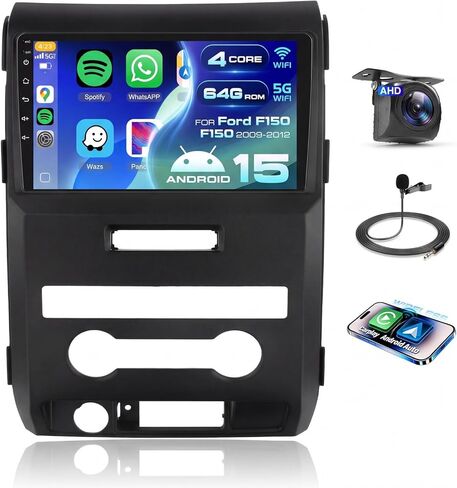 4G+64G Android 13 Car Stereo for Ford F-150 2009-2012 مع DSP/Wireless Carplay/Android Auto ، 9 بوصة اللمسات Radio Bluetooth 5.0 FM/RDS Mirrorlink AHD Camera in Kuwait