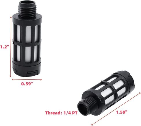 LC LICTOP G1/8 Plasitc Pneumatic Air Compressor Muffler, Plastic Exhaust Silencer Fitting for Solenoid Valves & Air Tools, Black Noise Reducer, 10Pcs Black in Saudi Arabia