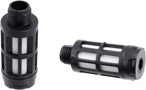LC LICTOP G1/8 Plasitc Pneumatic Air Compressor Muffler, Plastic Exhaust Silencer Fitting for Solenoid Valves & Air Tools, Black Noise Reducer, 10Pcs Black in Saudi Arabia