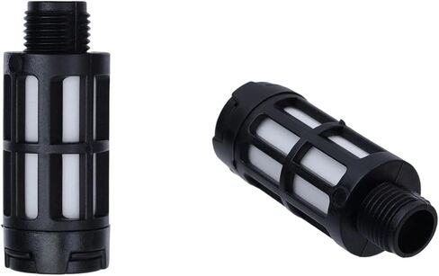 LC LICTOP G1/8 Plasitc Pneumatic Air Compressor Muffler, Plastic Exhaust Silencer Fitting for Solenoid Valves & Air Tools, Black Noise Reducer, 10Pcs Black in Saudi Arabia