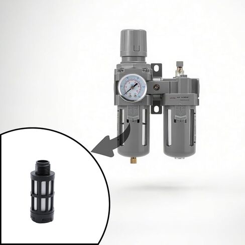 LC LICTOP G1/8 Plasitc Pneumatic Air Compressor Muffler, Plastic Exhaust Silencer Fitting for Solenoid Valves & Air Tools, Black Noise Reducer, 10Pcs Black in Saudi Arabia