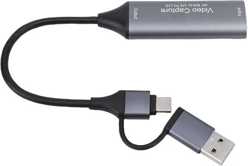 بطاقة التقاط الفيديو، مدخل HDMI بدقة 4K إلى USB 3.0 A وUSBC، 1080P HD 60 إطارًا في الثانية مع بطاقة زمن الوصول المنخفض، للألعاب والبث والتعليم ومؤتمرات الفيديو in Kuwait