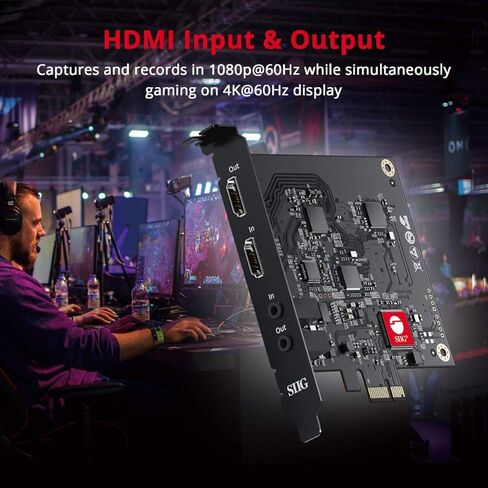 SIIG Live Game HDMI Capture PCIe Card (CE-H25111-S1) in Saudi Arabia