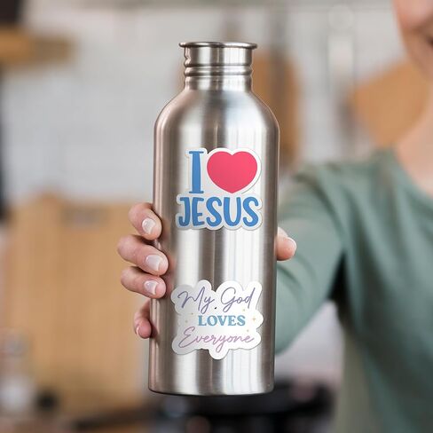 مجموعة ملصقات مكونة من 130 قطعة من ملصقات God is Greater من Puraesla - ملصقات مسيحية ملهمة، رسائل الكتاب المقدس لآية الكتاب المقدس لزجاجة المياه، والكمبيوتر المحمول، والهدايا الدينية، والدفتر، ودراسة الكتاب المقدس in Kuwait