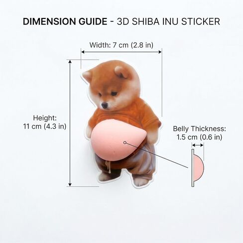 ملصقات إسفنجية لطيفة من Shiba Inu - شارات كلب منتفخة ثلاثية الأبعاد مع بطن ناعم قابل للعصر - لعبة تململ مضحكة لتخفيف التوتر لحافظة الهاتف والكمبيوتر المحمول وزجاجة مياه - هدية Kawaii فريدة لمحبي الكلاب in Saudi Arabia