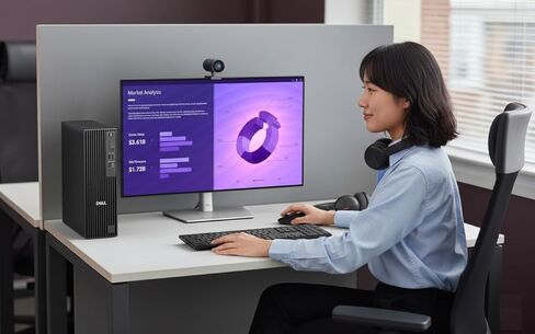 Dell Pro Slim QCS1250 SFF Desktop Computer, AMD Ryzen 7 Pro 8700G, 16GB RAM, 1TB NVMe SSD, Nvidia Quadro P1000 4GB Graphics, DisplayPort, HDMI, USB-C, Wi-Fi, Bluetooth, Windows 11 Pro in Saudi Arabia
