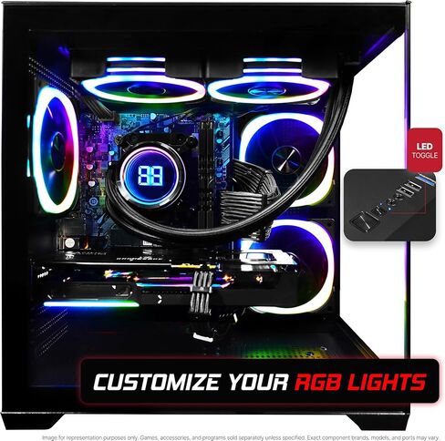 SAAV CORE Prebuilt Gaming PC Bundle Desktop Tower AMD Ryzen 5 5500 GeForce RTX 3050 6GB GDDR6 Dual Curved 27in Monitor 16GB DDR4 512GB NVMe WiFi6 Windows 11 AIO Liquid Cooled Computer PC Gaming Black in Saudi Arabia