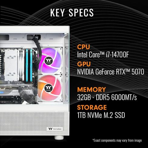 Thermaltake Gaming Desktop PC NE i1470S-V170S Intel Core i7-14700F 32GB DDR5 1TB SSD GeForce RTX 5070 in Saudi Arabia