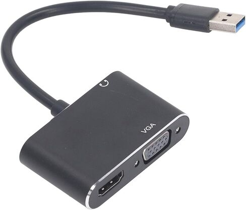 محول SUNGOOYUE USB 3.0 إلى HD، محول USB 3.0 إلى VGA من الفولاذ المقاوم للصدأ مع إخراج متزامن عالي السرعة، لعرض اجتماع الفيلم in Saudi Arabia