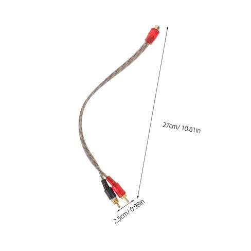 Totority 5pcs Car Audio RCA Y Splitter Cable Dual Male to Female RCA Audio Cable Splitter Cord for Car Amplifier Stereo Two-Channel in Saudi Arabia