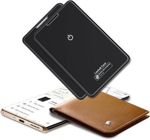 عبوتان من بطاقة تعقب المحفظة لجهاز Android Bluetooth Tracker يعمل مع Google Find Hub (Android فقط)، مقاومة للماء IP68، مكتشف العناصر للحقائب والمفاتيح وجواز السفر in Kuwait