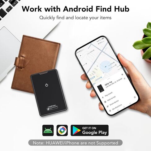عبوتان من بطاقة تعقب المحفظة لجهاز Android Bluetooth Tracker يعمل مع Google Find Hub (Android فقط)، مقاومة للماء IP68، مكتشف العناصر للحقائب والمفاتيح وجواز السفر in Kuwait
