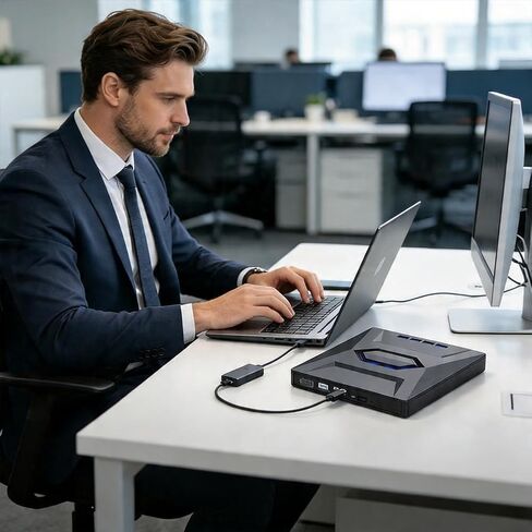 Multifunctional External CD/DVD Writer, Type-C/USB Dual Interface High Speed Transmission, Wide System Compatibility Portable CD Burner in Saudi Arabia