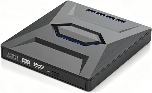 Multifunctional External CD/DVD Writer, Type-C/USB Dual Interface High Speed Transmission, Wide System Compatibility Portable CD Burner in Saudi Arabia