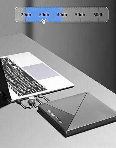 7 in 1 External CD/DVD Drive for Laptop, Portable DVD Player for Laptop with SD/TF Port, External DVD Drive with USB 3.0/Type C, CD Drive USB for PC Windows Linux in Saudi Arabia