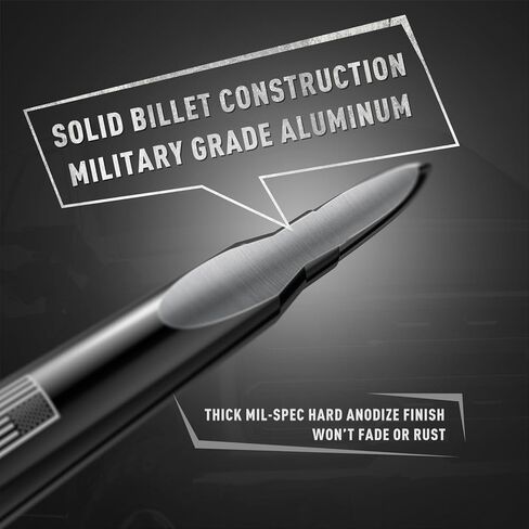 Car Truck 50 Cal Bullet Antenna Replacement for Ford F150 F250 F350 - Anti Theft Design - Carwash Safe, Chevy Silverado Dodge Ram GMC Sierra 1500 2500 3500 Decorate Accessories (Black+Chrome) in Saudi Arabia