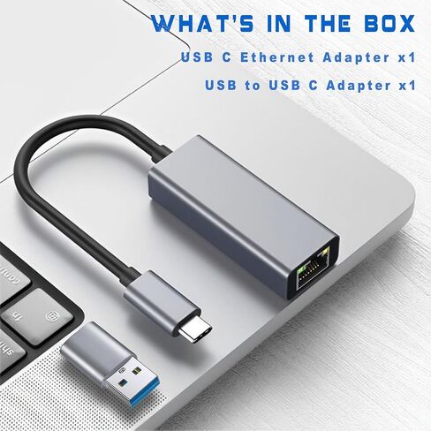 محول USB إيثرنت USB C Hub لأجهزة الكمبيوتر اللوحية Mac، محول إيثرنت إلى كمبيوتر محمول USB-C 10 جيجابت لجهاز MacBook Pro/Air Surface، USBC Hub Dongle متوافق مع Thunderbolt 3/4 إلى RJ45 Network100/1000Mbps in Kuwait