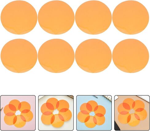 NUOBESTY 20 Pcs Amber Light Filter, Color Correction Sheets, Peel and Stick Yellow Lighting Gels for Led Spotlight, Pet Warm Color Film for Stage Dj Photography Studio, 7. 4cm Round in Saudi Arabia