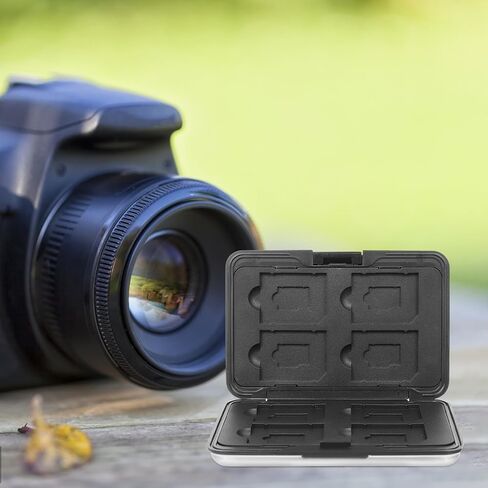 Cabilock Waterproof Memory Card Case Storage Box for Digital Camera Silver Gray Shockproof Protective Holder Suitable for Travel and Outdoor Use in Saudi Arabia