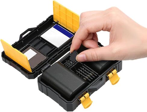 jojofuny Camera Battery and Memory Card Case Organizer for Photographers, Portable Protective Storage Holder with Shockproof Compartments, Compatible with Canon Battery and Memory Cards, in Saudi Arabia