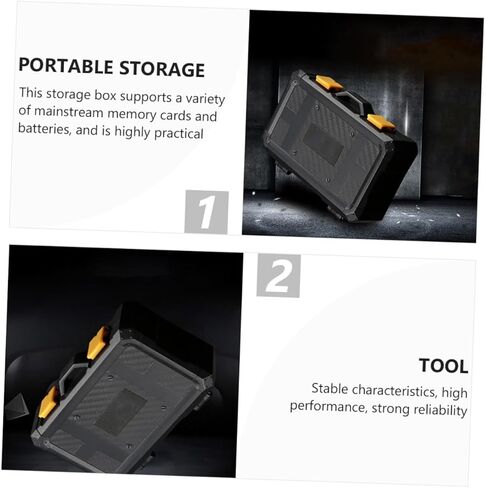 jojofuny Camera Battery and Memory Card Case Organizer for Photographers, Portable Protective Storage Holder with Shockproof Compartments, Compatible with Canon Battery and Memory Cards, in Saudi Arabia