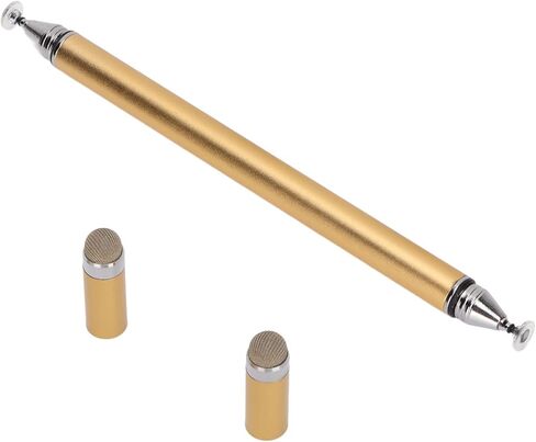 Phone Stylus, Portable 2 in 1 High Accuracy Pen with Protective Cover, Quick Response Screen Pen for Mobile Phones Tablets Notepad (Gold) in Saudi Arabia