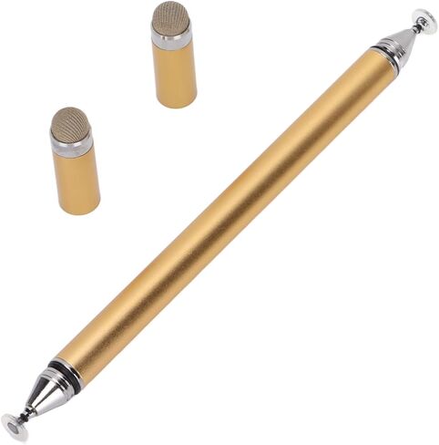 Phone Stylus, Portable 2 in 1 High Accuracy Pen with Protective Cover, Quick Response Screen Pen for Mobile Phones Tablets Notepad (Gold) in Saudi Arabia