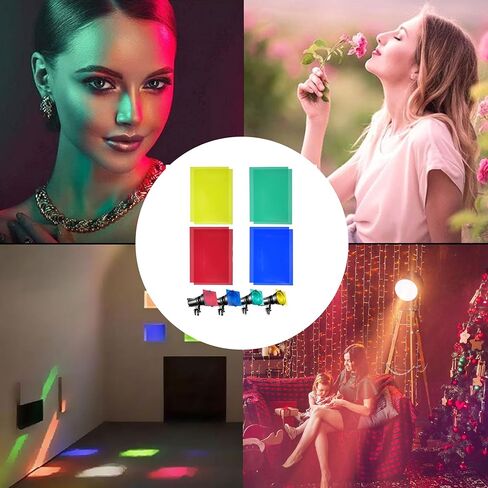 8 Pcs Color Correction Light Gel Filter Sheet, Gel Light Filter A4 Transparent Color Film Colored Overlays Transparency Color Film for Photo Sutdio Stage Lighting Dyslexia Reading Aids in Saudi Arabia
