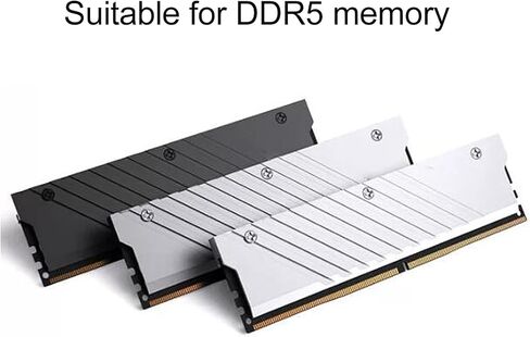 حوض حرارة Vikye DDR5، مبرد ذاكرة الوصول العشوائي الفعال، سهل التركيب، توصيل سريع للحرارة، تحسين الأداء مع سبائك الألومنيوم لـ MEO PMOAB G (أسود) in Kuwait