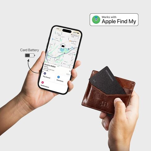 بطاقة تتبع محفظة SPOTMINDERS مكونة من قطعتين (حزمة باللونين الأسود والوردي) - معتمدة من Apple MFi، تعمل مع Apple Find My، مقاومة للماء والغبار IP68 القابلة لإعادة الشحن، مكتشف عناصر Iphone رفيع 0.07 بوصة للأمتعة والمحفظة in Kuwait