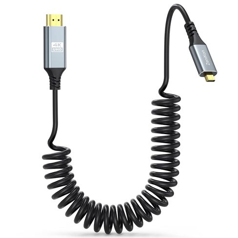 Micro HDMI إلى HDMI ملفوف ملفوف 1ft-3ft للكاميرا إلى مراقبة الحقل ، [قذيفة الألومنيوم] قصيرة HDMI إلى Micro HDMI ملفوف كابل 4K@60Hz ، 2K@120Hz ، HDR ، ARC ل Raspberry PI 5/PI 4 ، Sony ، SANDOP in Kuwait