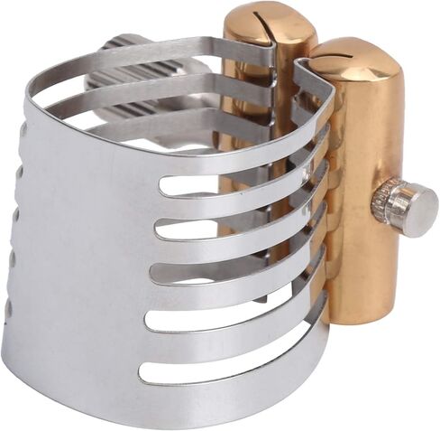 Stainless Steel Saxophone Ligature Silver Mouthpiece Sax Ligature Alto Saxophone Ligature Alto Saxophone Mouthpiece Ligature for Sax Mouthpiece Instrument (Alto) in Saudi Arabia