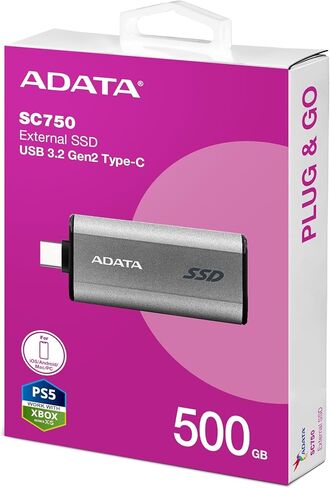 ADATA SC750 External SSD, 500 GB, W129280789 in Saudi Arabia