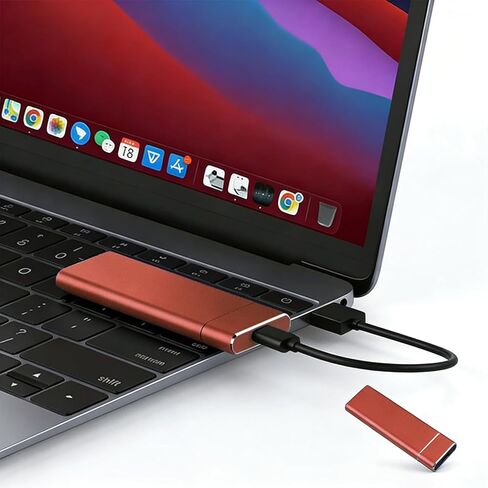 10TB Portable External SSD, USB 3.1/Type-C High Speed Solid State Drive, Ultra Slim & Lightweight External Storage for Laptop, PC, Mac, Android,Red in Saudi Arabia