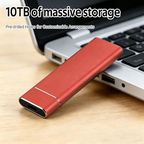 10TB Portable External SSD, USB 3.1/Type-C High Speed Solid State Drive, Ultra Slim & Lightweight External Storage for Laptop, PC, Mac, Android,Red in Saudi Arabia