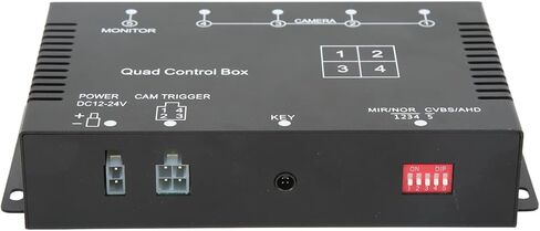 صندوق التحكم المضاعف 4 قنوات مقسم فيديو 4 قنوات مقسم فيديو 1080P AHD DC12V 24V مفتاح شاشة فيديو للكاميرا لمقطورة شاحنة RV in Kuwait