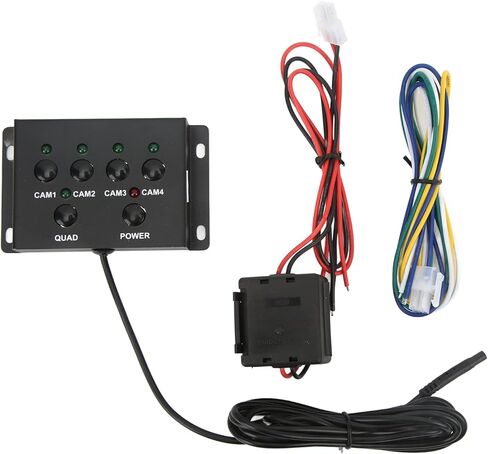 صندوق التحكم المضاعف 4 قنوات مقسم فيديو 4 قنوات مقسم فيديو 1080P AHD DC12V 24V مفتاح شاشة فيديو للكاميرا لمقطورة شاحنة RV in Kuwait