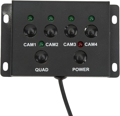صندوق التحكم المضاعف 4 قنوات مقسم فيديو 4 قنوات مقسم فيديو 1080P AHD DC12V 24V مفتاح شاشة فيديو للكاميرا لمقطورة شاحنة RV in Kuwait