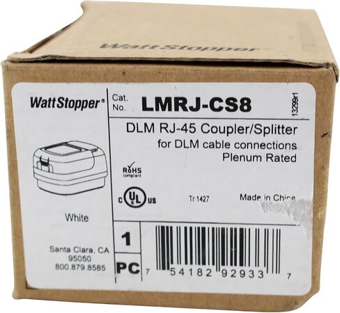 سدادة واط LMRJ-CS8 DLM RJ-45 مقسم توصيل من الدرجة 2، أبيض in Kuwait