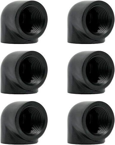 dracaena.io 6-Pack G1/4" Male to Female 90° Angle Elbow Fittings, Brass Water Cooling Connector Adapter for PC Computer Liquid Cooling Loop, Durable Leak-Proof Extender Fitting, White in Saudi Arabia