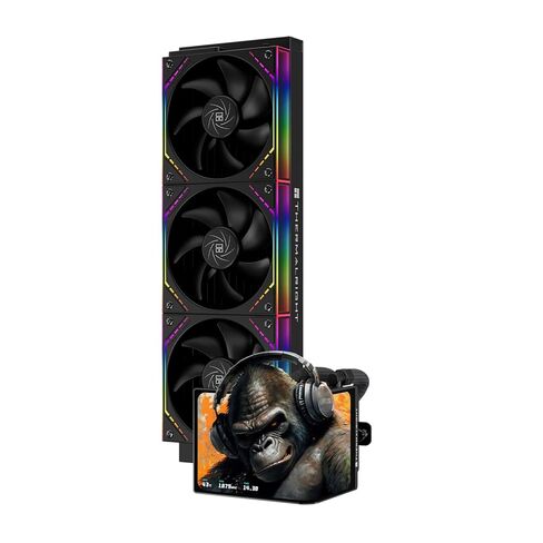 Thermalright Levita Vision 360 ARGB Black CPU Aio Cooler,Wireless Splicing Fan, 2K 60HZ Curved Screen with 2400x1080 Resolution,for AM4/AM5,Intel LGA1851/1700,6.67in 3D Screen in Saudi Arabia