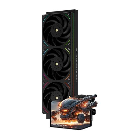 Thermalright Levita Vision 360 ARGB Black CPU Aio Cooler,Wireless Splicing Fan, 2K 60HZ Curved Screen with 2400x1080 Resolution,for AM4/AM5,Intel LGA1851/1700,6.67in 3D Screen in Saudi Arabia