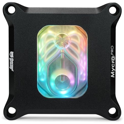 Thermal Grizzly Mycro Pro RGB - وحدة المعالجة المركزية AMD AM5 Waterblock تناسب أيضًا AM4 - G1/4 وحدة تبريد سائلة عالية الأداء، لوحة باردة نحاسية مطلية بالنيكل بدقة، وزعانف دقيقة وفلتر 0.2 مم in Kuwait
