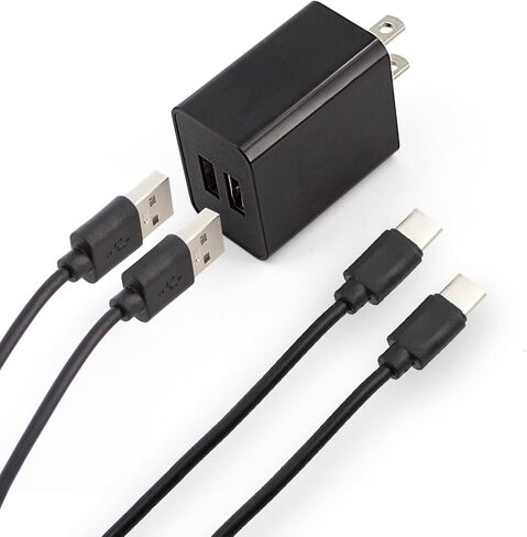 2-in-1 Dual USB Port Adapter DC 5V 1A with 2 Type-C Charging Cable Compatible with Retevis RT22 RT22S RB19 RB19P RT68 RB28 NR10 RT18 RT22S H777 RB29 Cobra HYT Walkie Talkies in Saudi Arabia