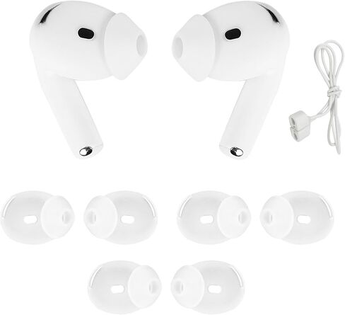 Adhiper 3 أزواج من أطراف الأذن من خطافات الأذن لأجهزة AirPods 4 سماعات أذن بخاصية إلغاء الضوضاء [أضيفت 1 وسائد أذن وأشرطة مضادة لفقدان] ملحقات سماعات أذن مضادة للانزلاق (أبيض) in Kuwait