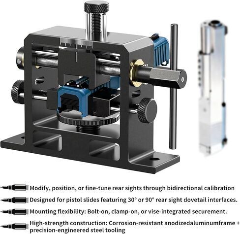 Sight Pusher Tool, Rear Sight Pusher for Glock Handguns Front Rear Sight Removal and Adjustment with Adjustable Base, Compatible with Square Slides in Saudi Arabia