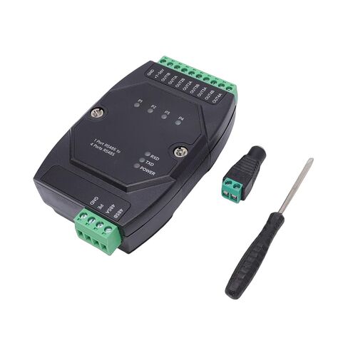 Zunate Industrial 4 Port RS485 Hub, Isolated 485 Data Acquisition Splitter with Rail Mount Support, 300 to 460800bps Wide Baud Rate for Industrial Networks in Saudi Arabia