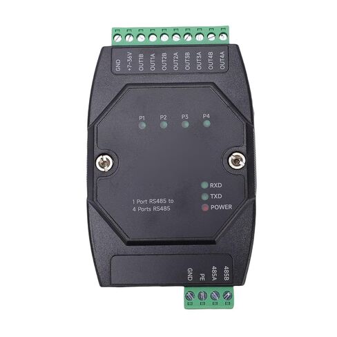 Zunate Industrial 4 Port RS485 Hub, Isolated 485 Data Acquisition Splitter with Rail Mount Support, 300 to 460800bps Wide Baud Rate for Industrial Networks in Saudi Arabia