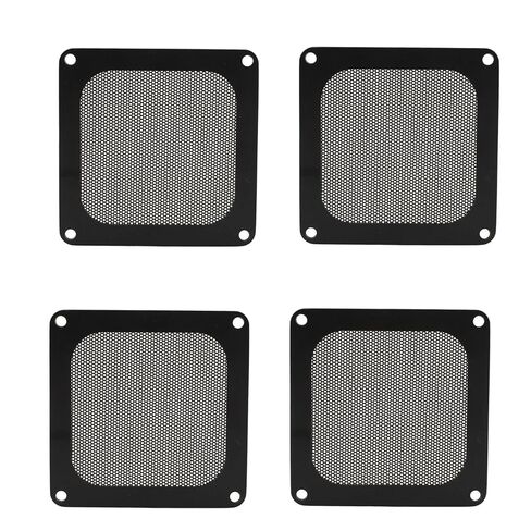 LIANGLIDE 4PCS PVC Computer Fan Filter Grills Magnetic Frame Dust Mesh for PC Cooler Filter 3.66x3.66in, Prevent Dust, Protect Cables, with Easy Installation, Ideal for PC Fan Vent (Black) in Saudi Arabia
