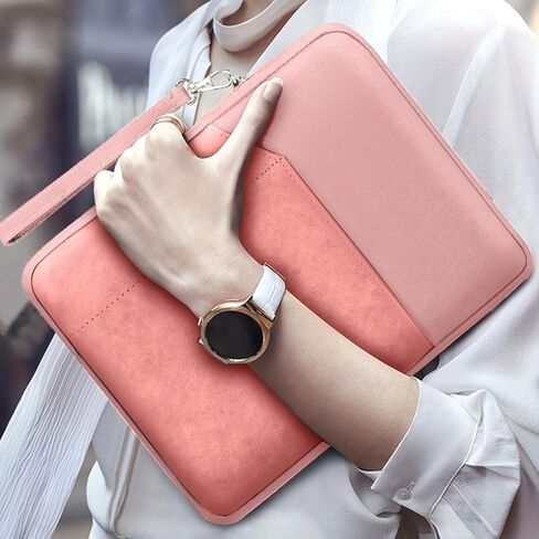 7-8.5 Inch Tablet Sleeve, Cloth Shockproof Storage Bag with Handle, Full Protection Slim Portable Carrying Case for ipad, Pink in Saudi Arabia